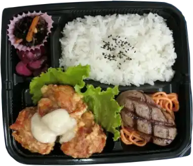 ハンバーグ&チキン南蛮